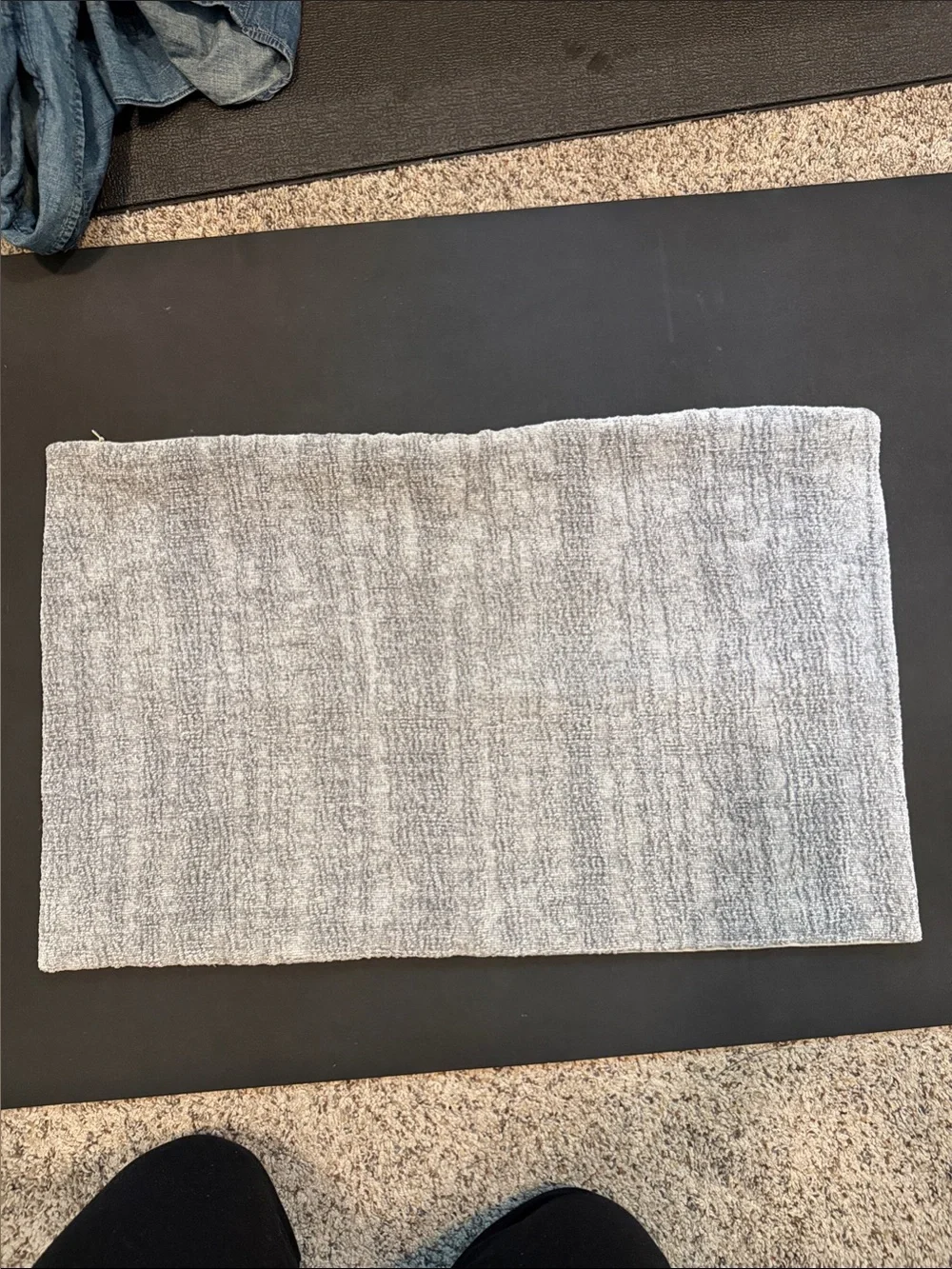 Pottery Barn Neutral Gray Textured Pillow Cover 16” x 26”